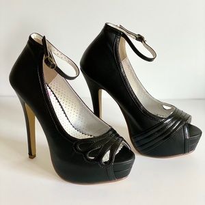 Pinup couture vintage retro platform heels